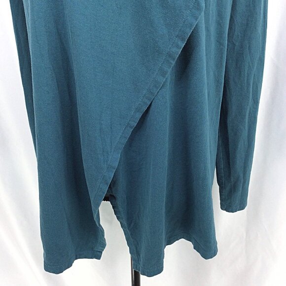 Columbia Wrap Cardigan Womens Size XS Teal Jersey Knit One Button Asymmetrical - Picture 6 of 9